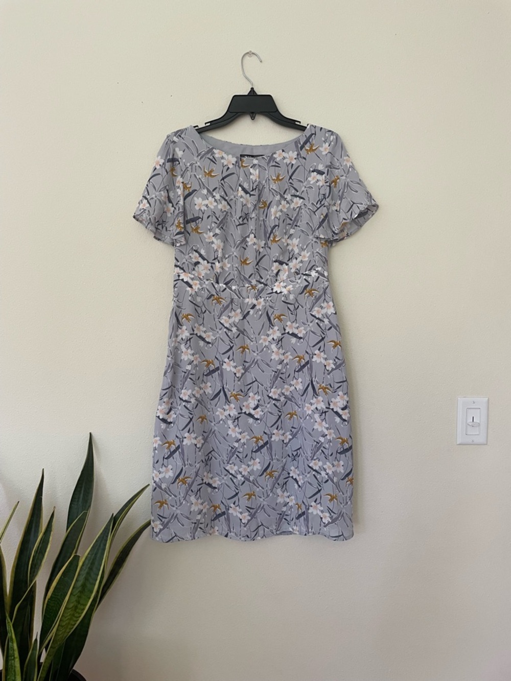 🌷 Allegra K Floral Midi Dress with Short Sleeves #48